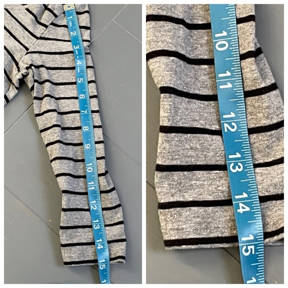 H&M MAMA Maternity Gray & Black Striped Top Size S - Picture 10 of 11